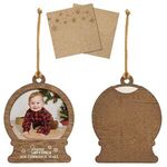 Photo Snowglobe Wood Holiday Christmas Tree Ornament -  